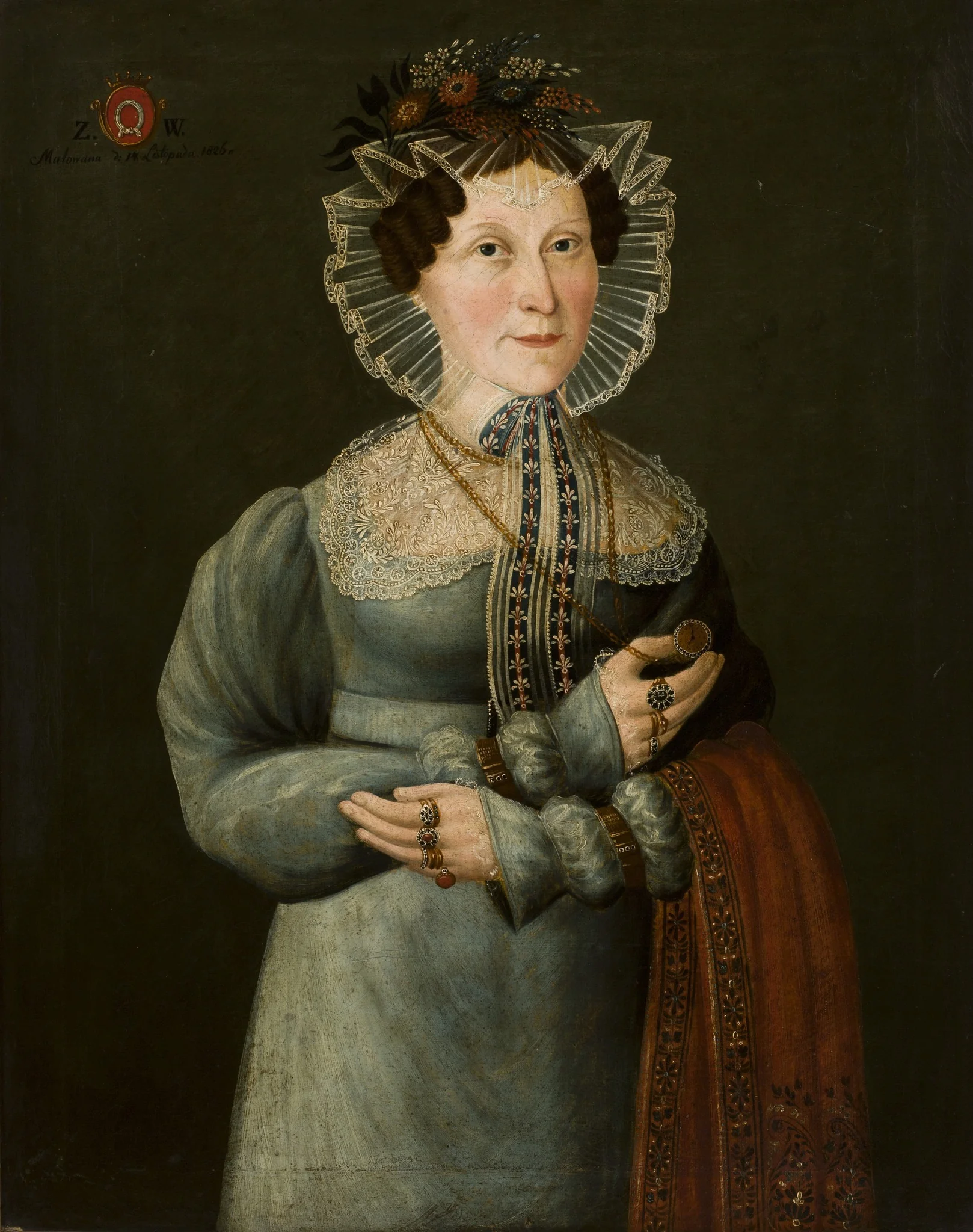 Portrait of Zuzanna Colonna-Walewska, detail