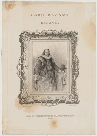 Lord Bacon's Essays - Title Page, by George Murray, ink, 1782