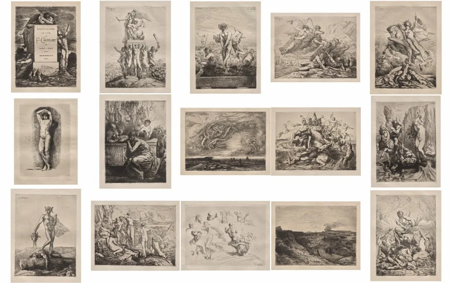 Improvisations sur cuivre, detail