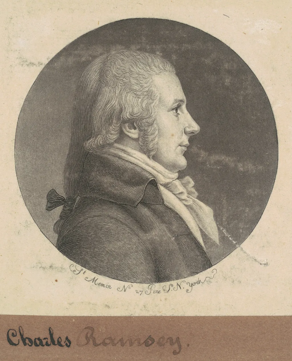Charles Ramsay, by Charles B. J. Févret de Saint-Mémin, ink, 1797