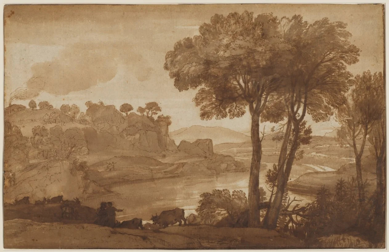 View of the Acqua Acetosa (recto), detail