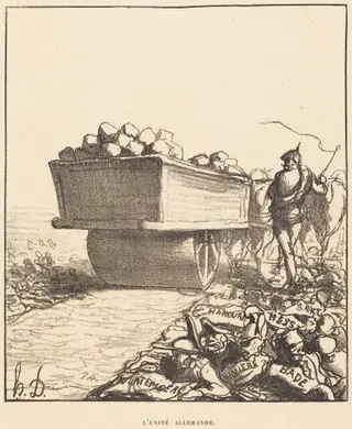 L'unité allemande, by Honoré Daumier, ink, 1870
