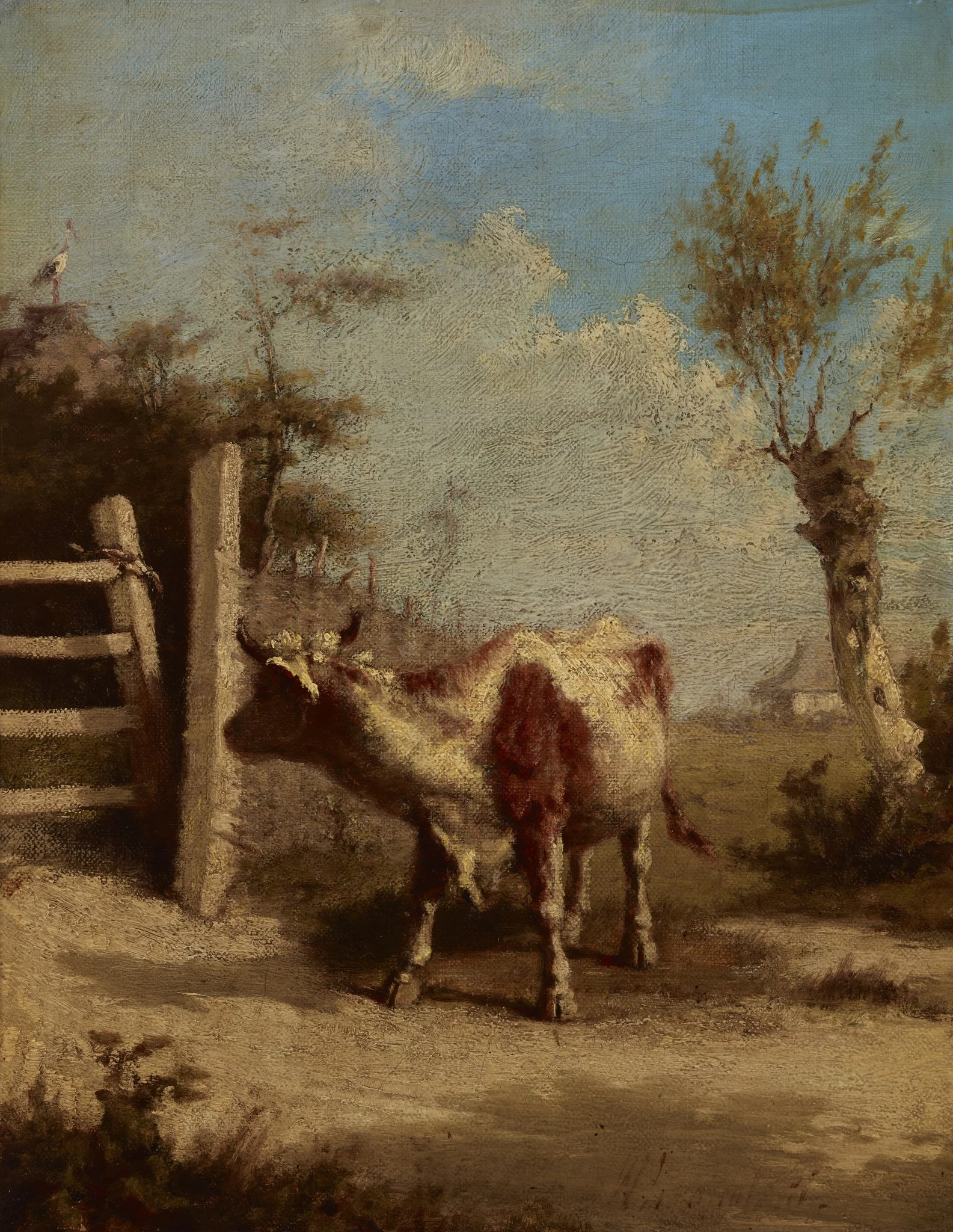 Study of a Cow against a Landscape, detail