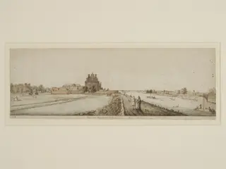 Peterborough House and the Strand as they appeared from Millbank, by Francis Place, watercolor, 1683