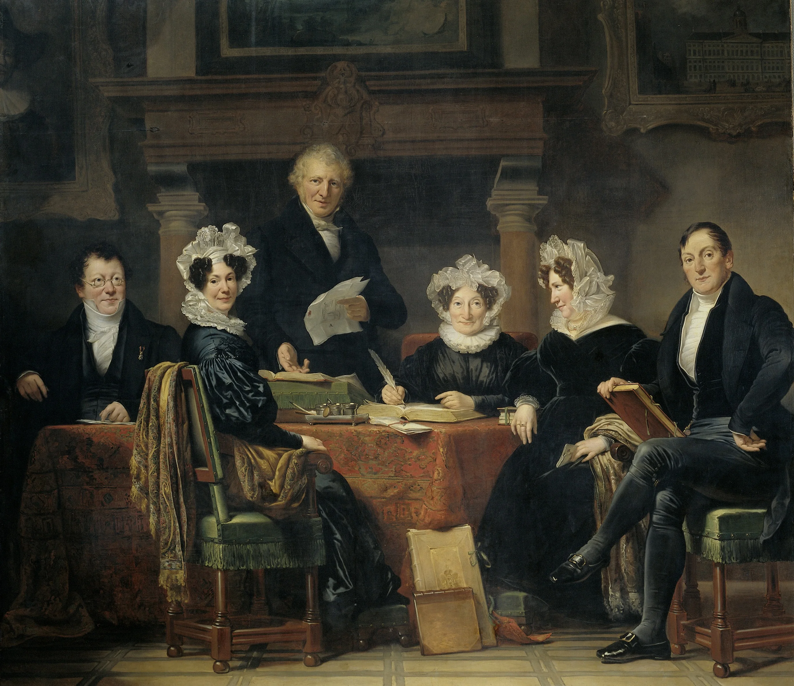 Regents and Regentesses of the Lepers' Asylum, Amsterdam, 1834-35, detail