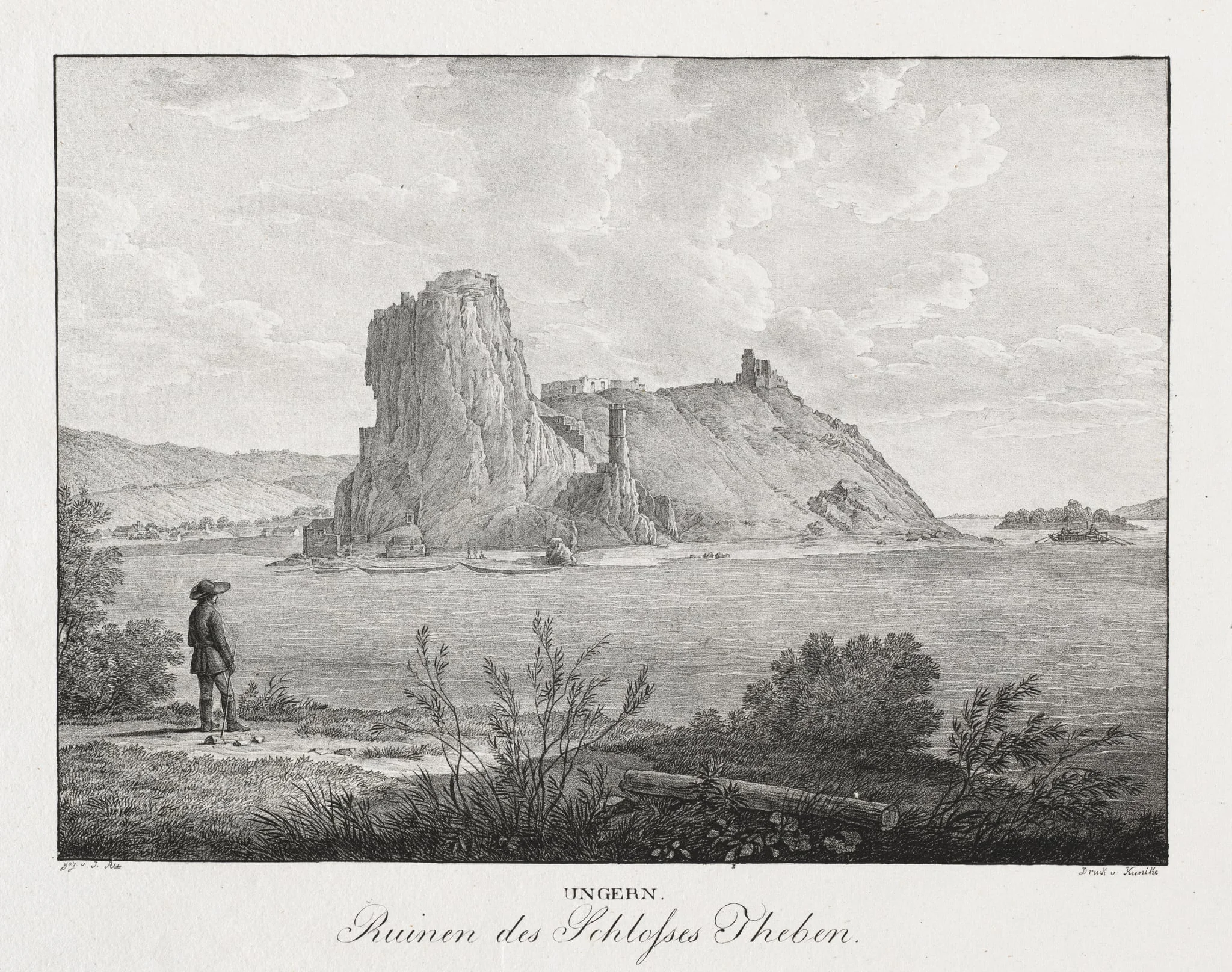 Ungern, Ruinen des Schlosses Theben, detail