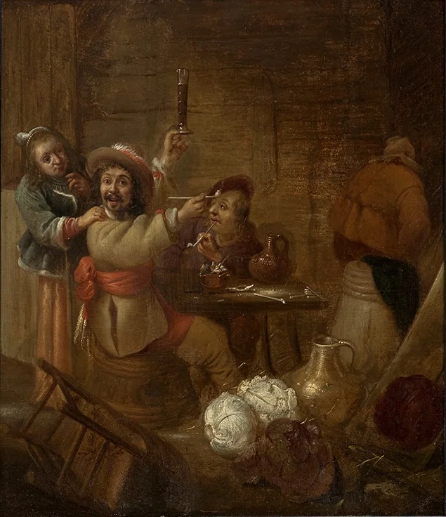 Tavern scene, detail