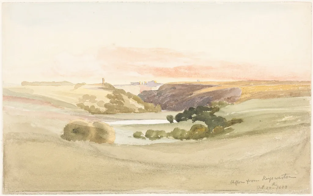 Clifton from Kingsweston, by James Bulwer, graphite, 1830