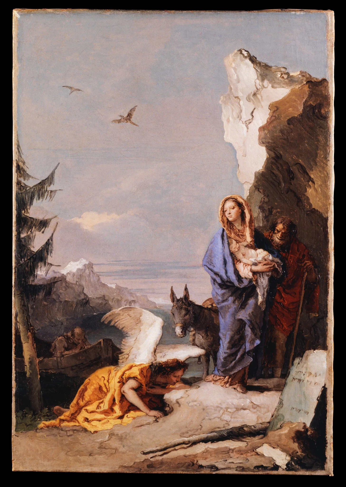 The Flight into Egypt, detail