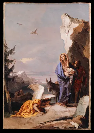 The Flight into Egypt, by Giovanni Battista Tiepolo, oil, 1768