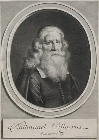 Nathanael Dilgerus, Minister of Danzig, by Gerard Edelinck, 1683