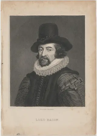 Lord Bacon, by James Posselwhite, ink, 1841