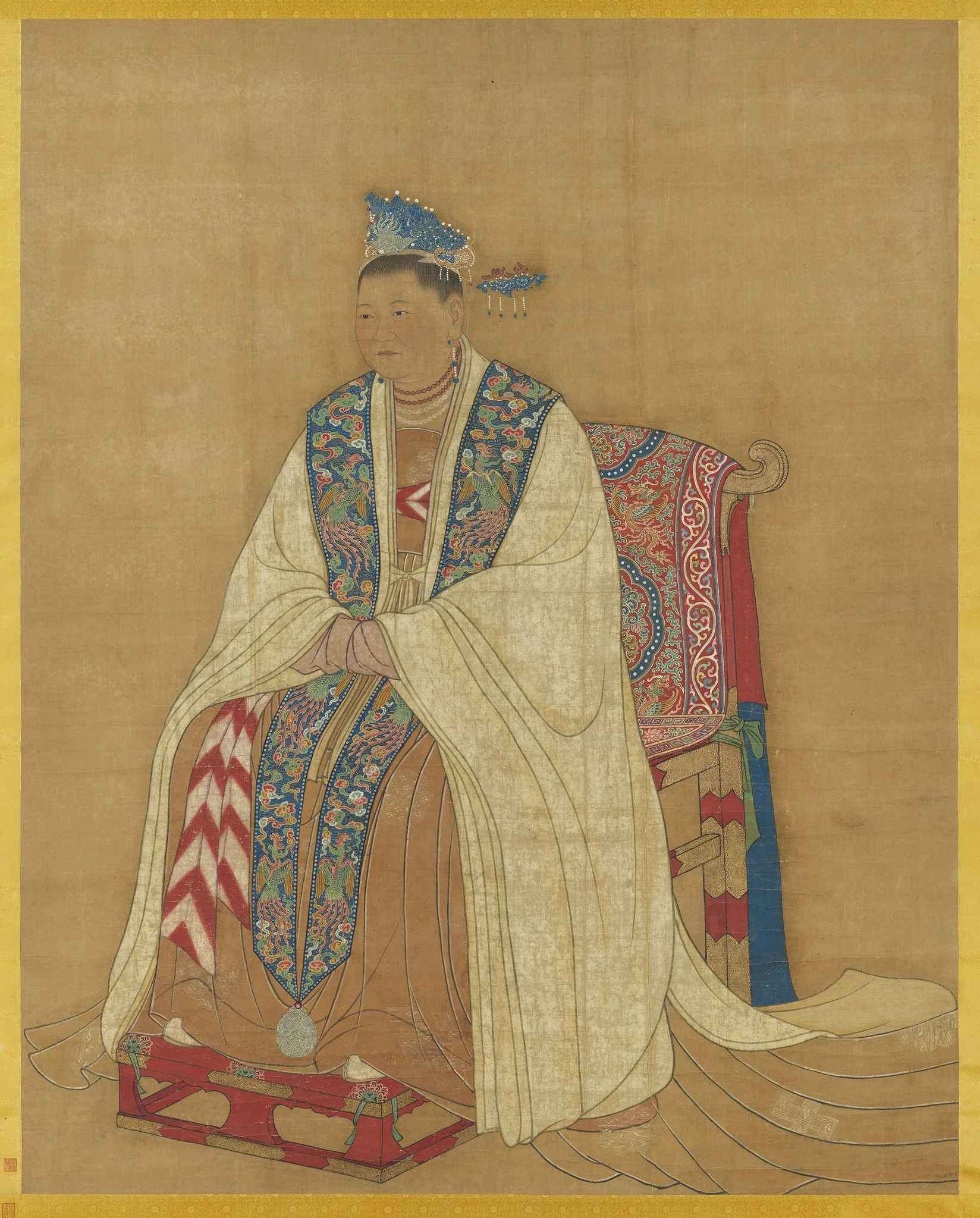 宋宣祖后坐像, detail