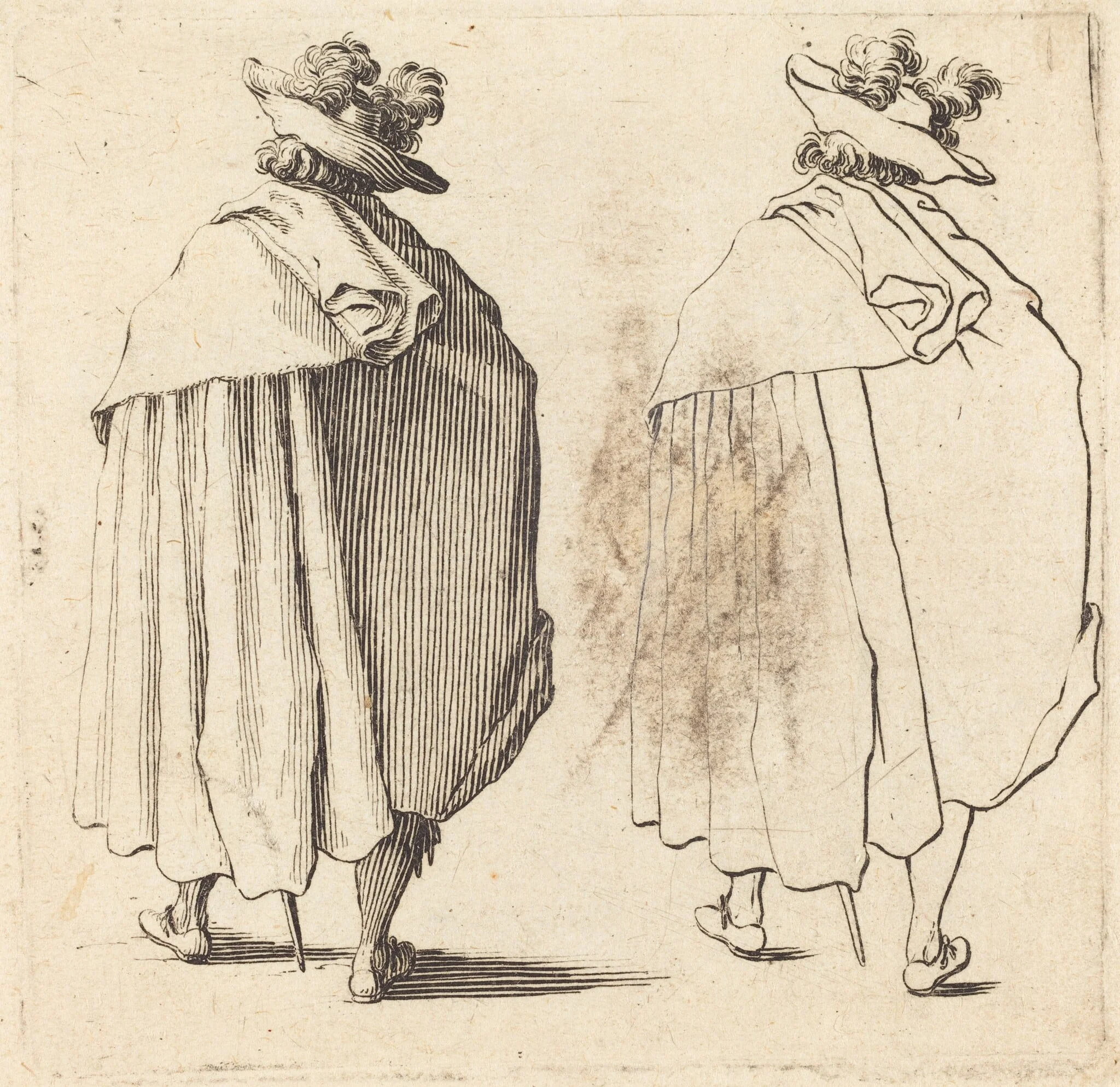 Man in Cloak, Seen from Behind, detail