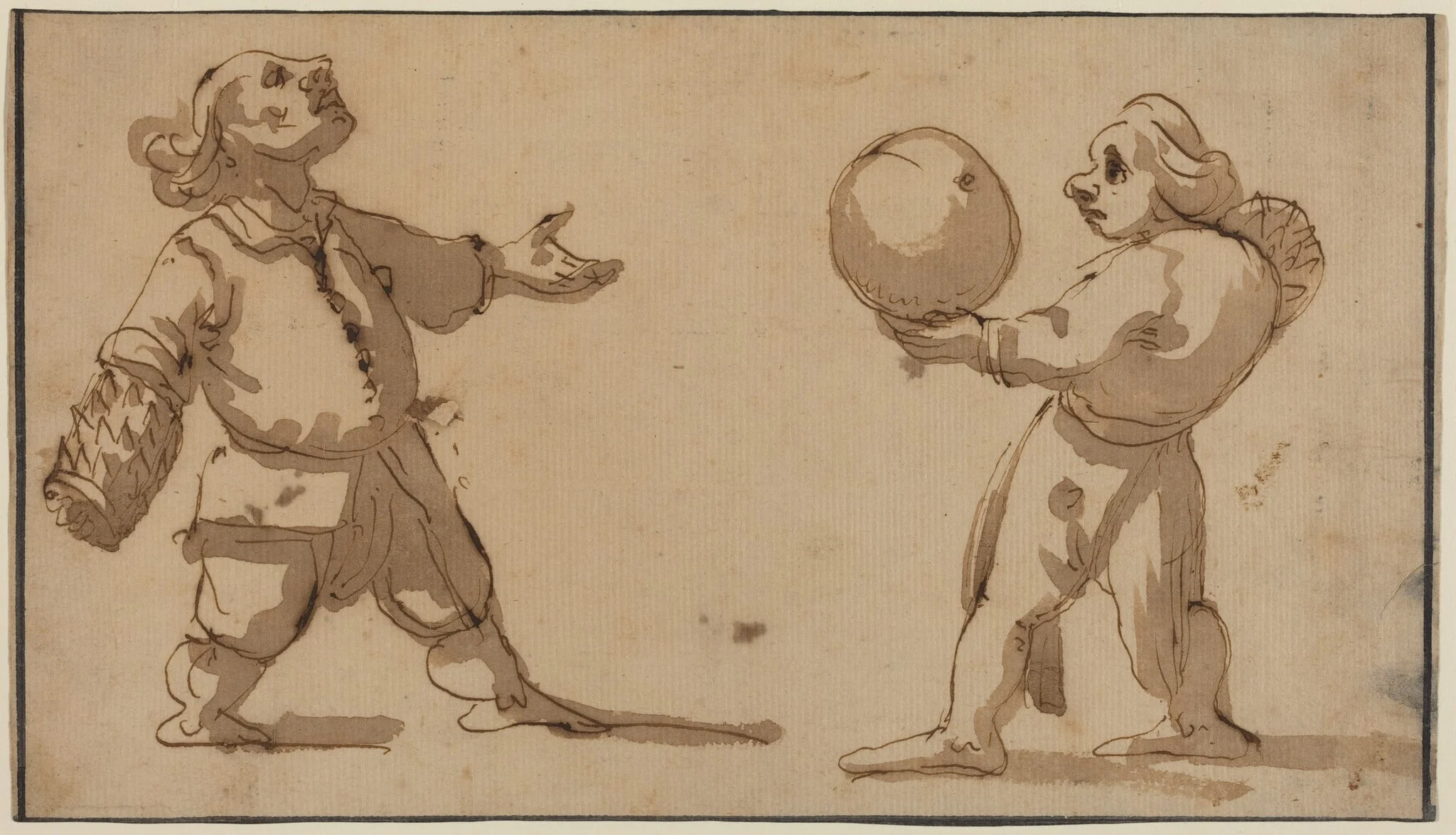A Caricature with Ball Players, detail
