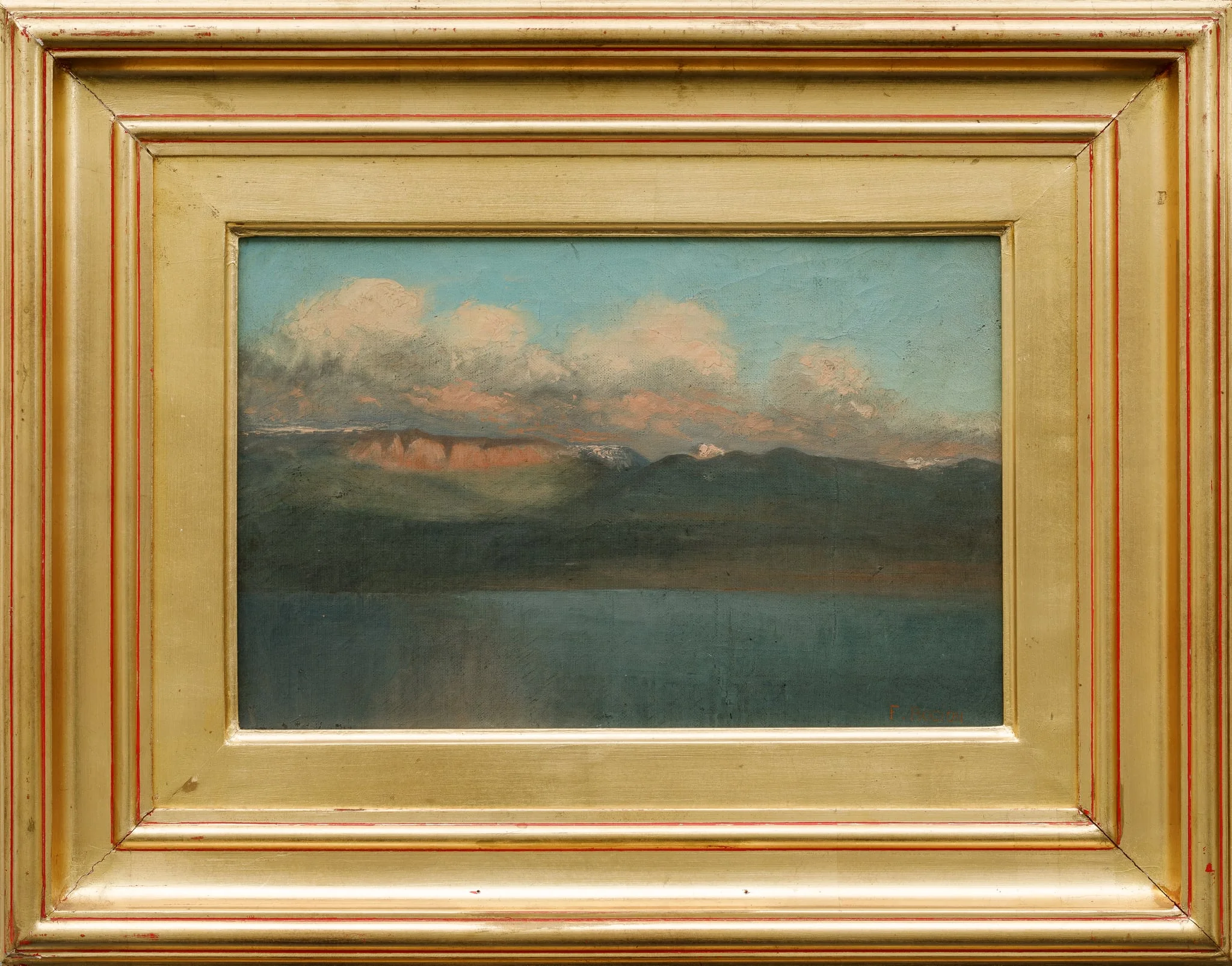 Lac pe înserate, detail