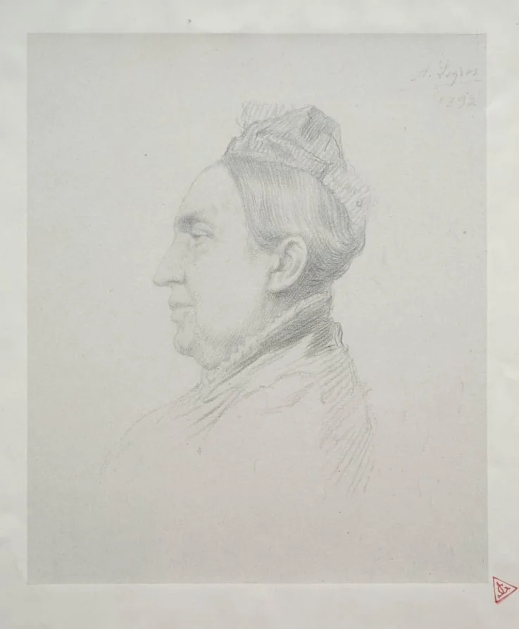 Portrait of Madame Kemp in Profile (2nd Plate), detail