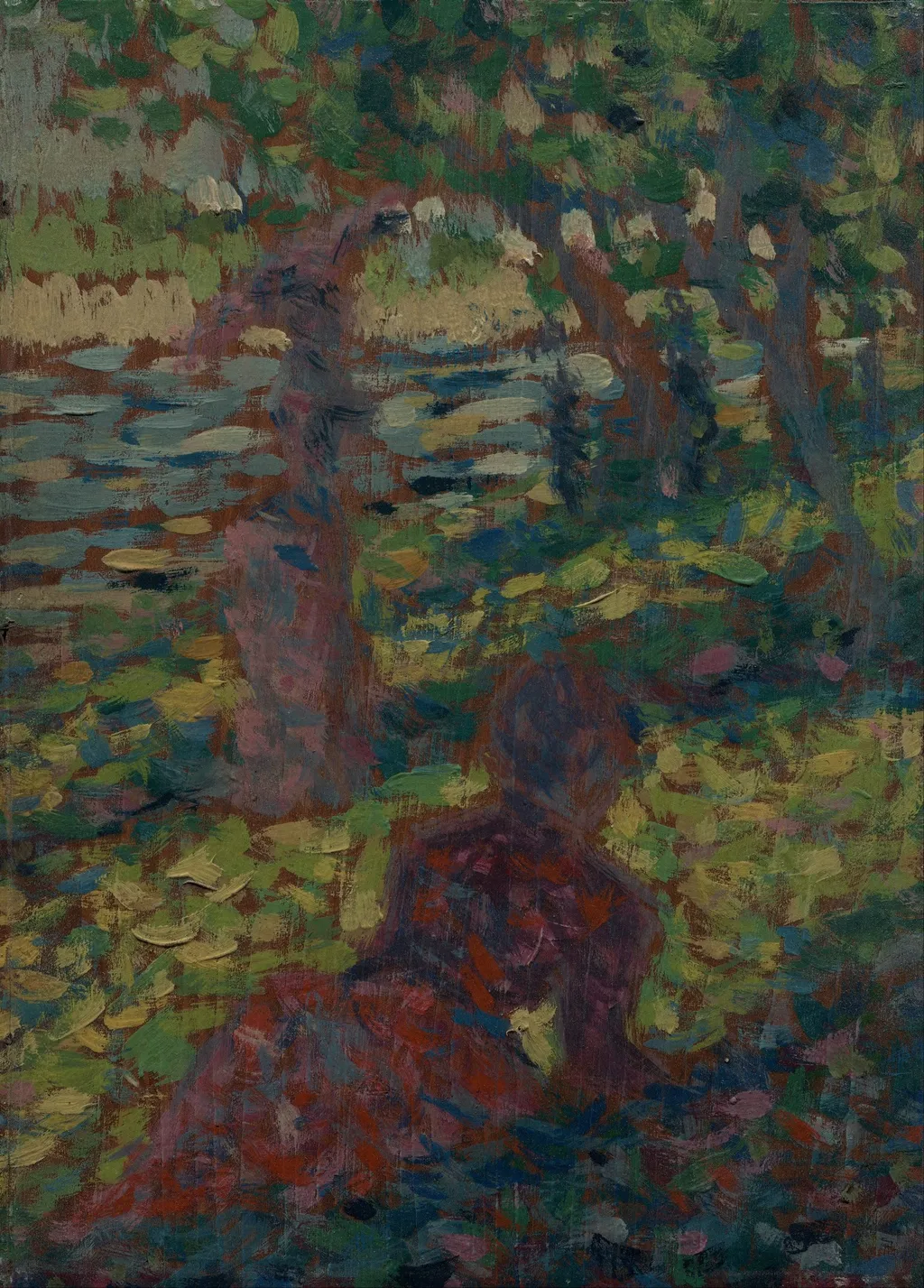 Woman in a Park, by Georges Seurat, oil, 1885