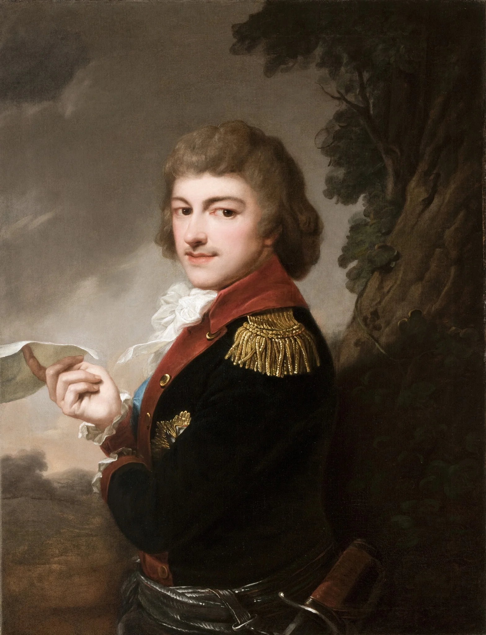 Portrait of Michał Kleofas Ogiński, detail