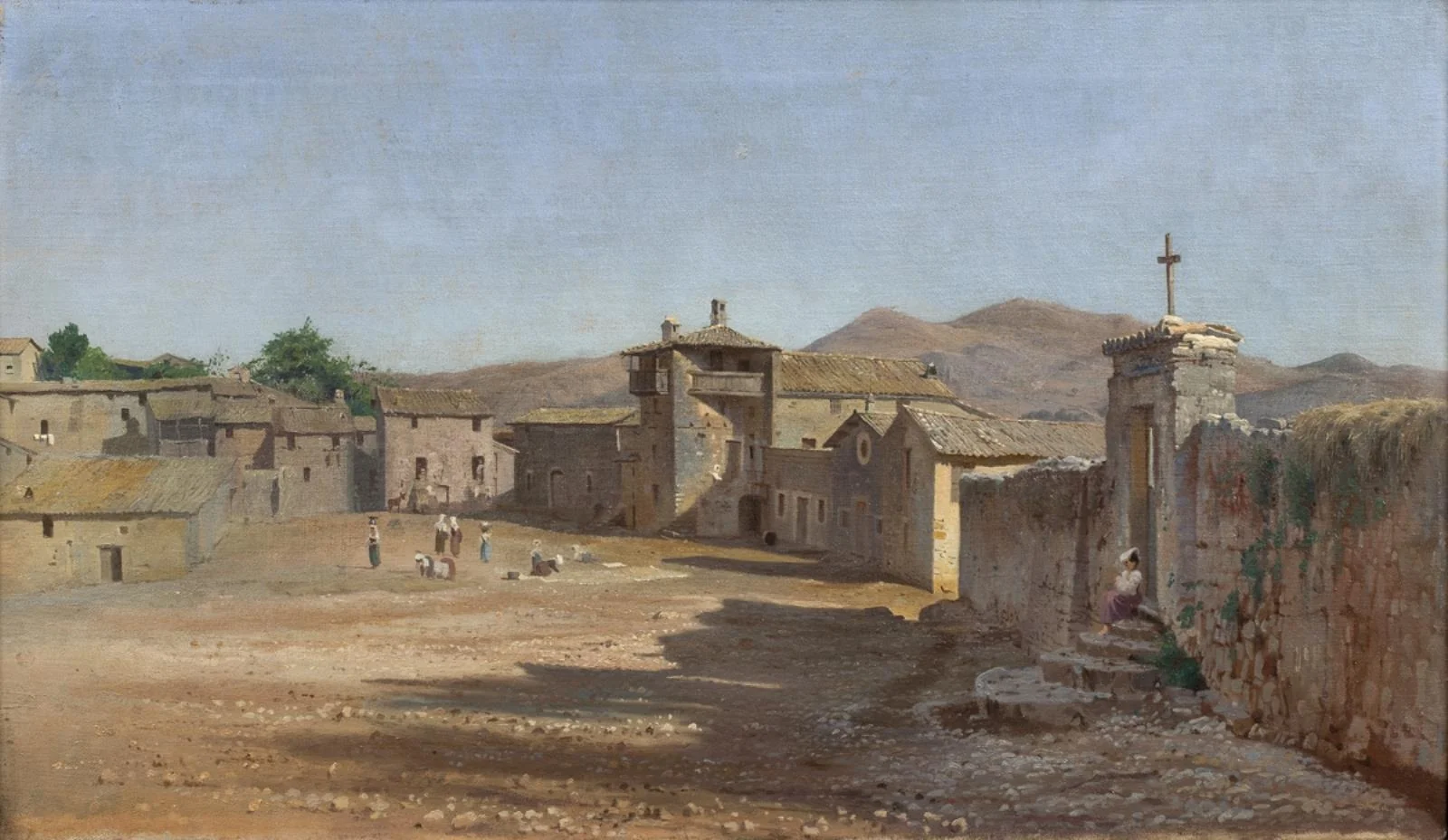 Torvet i Anticoli Corrado, Italien, detail