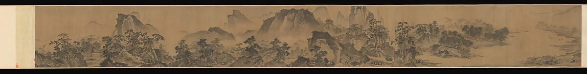 明 佚名 舊傳夏珪 長江萬里圖 卷 (前半) |First half of Ten Thousand Li of the Yangzi River, detail