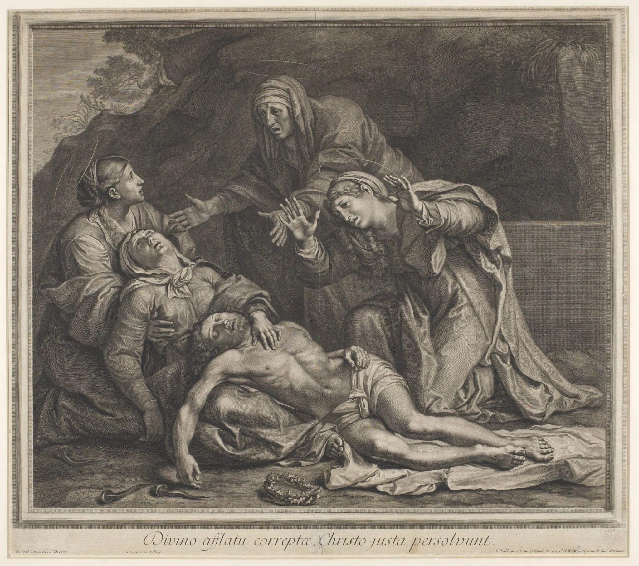 The Maries and Dead Christ, detail