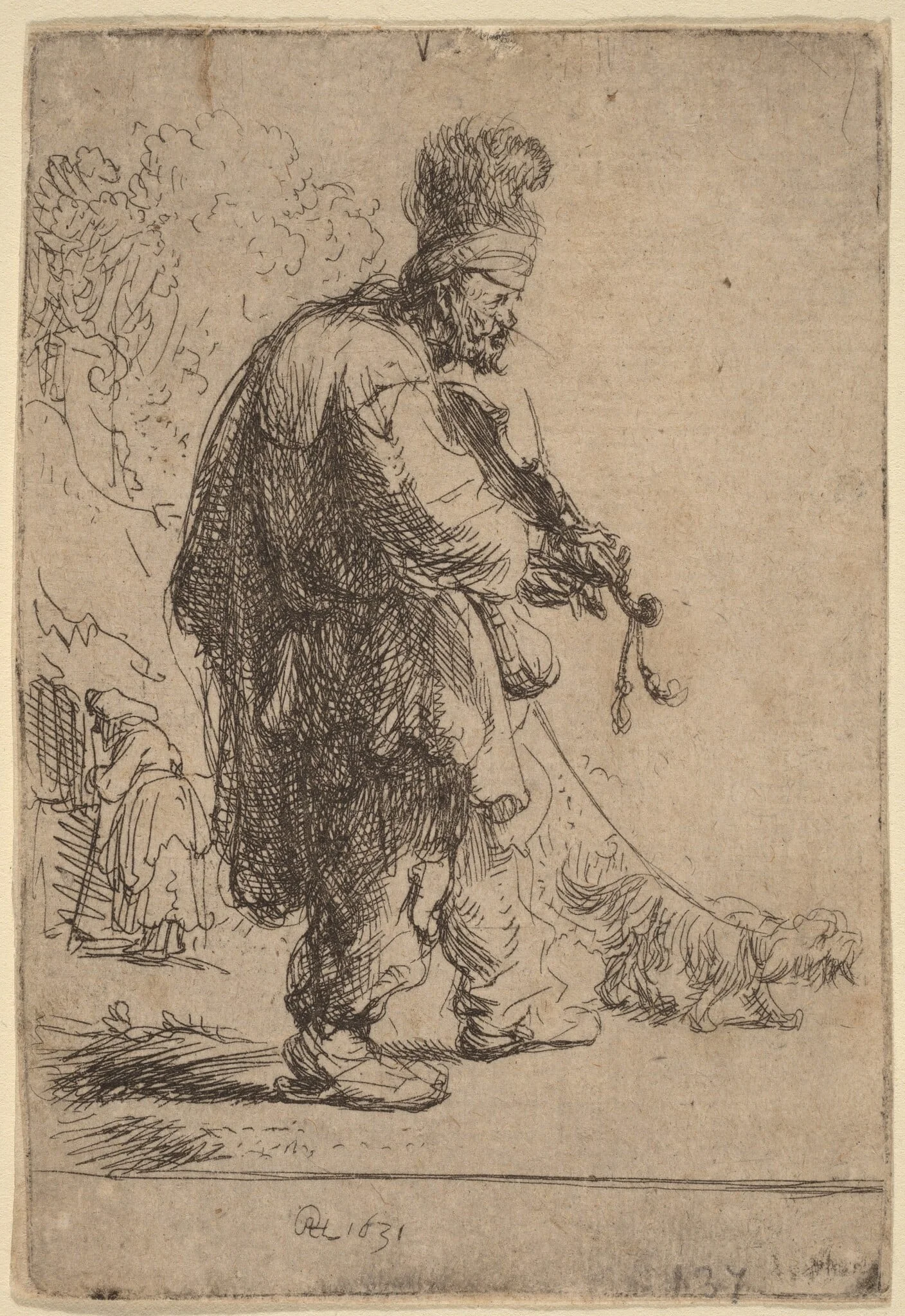 The Blind Fiddler, detail