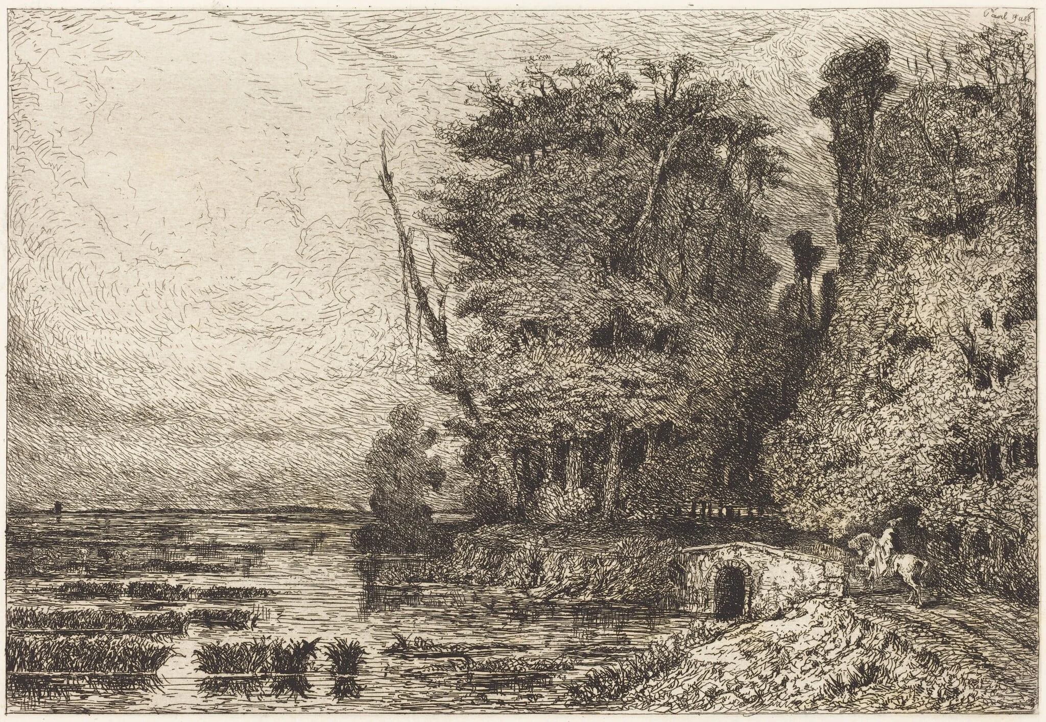 Orage à la Fin du jour, detail