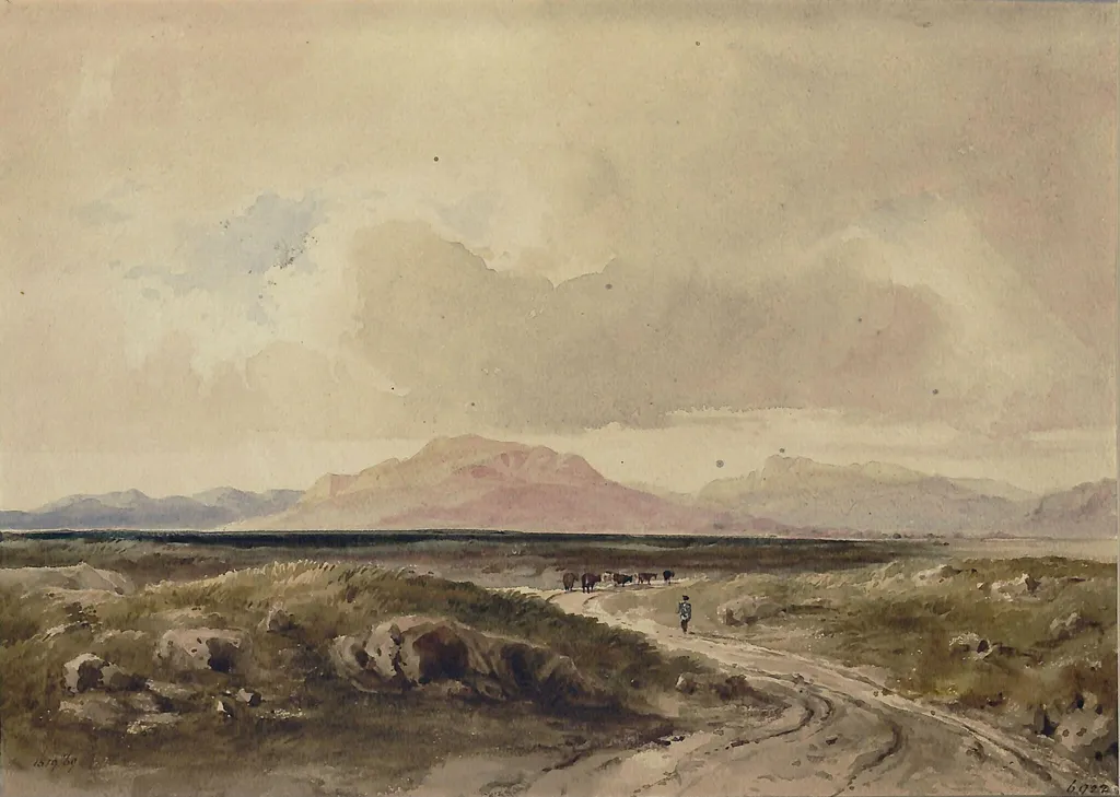 Traeth Mawr, by Thomas Lindsay, watercolor, 1815