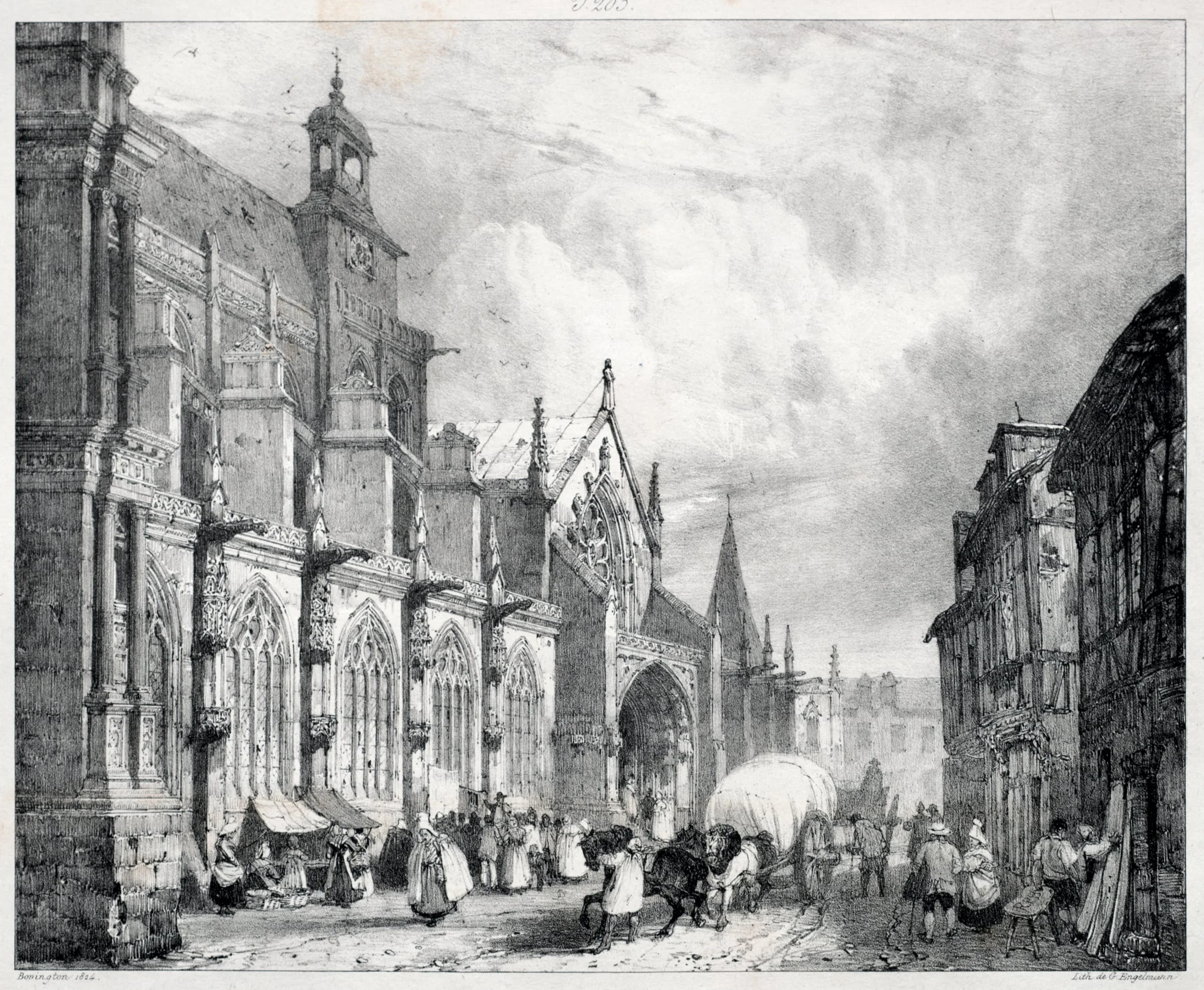 Voyages pittoresques et romantiques dans l'ancienne France, Normandie: Église de Saint Gervais et Saint Protais à Gisors, detail