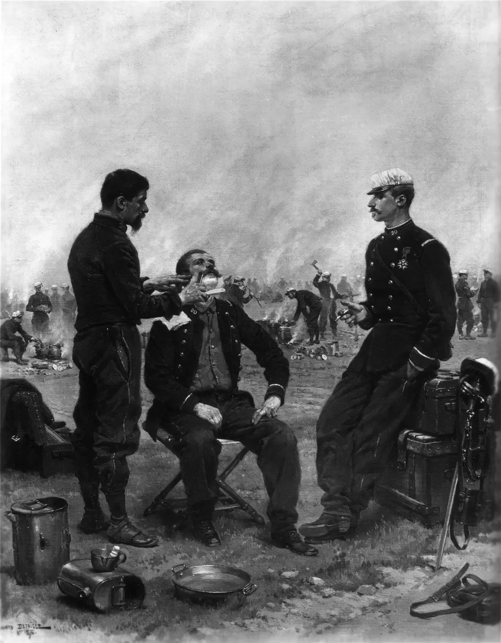 The Camp Barber, by Édouard Detaille, oil, 1888