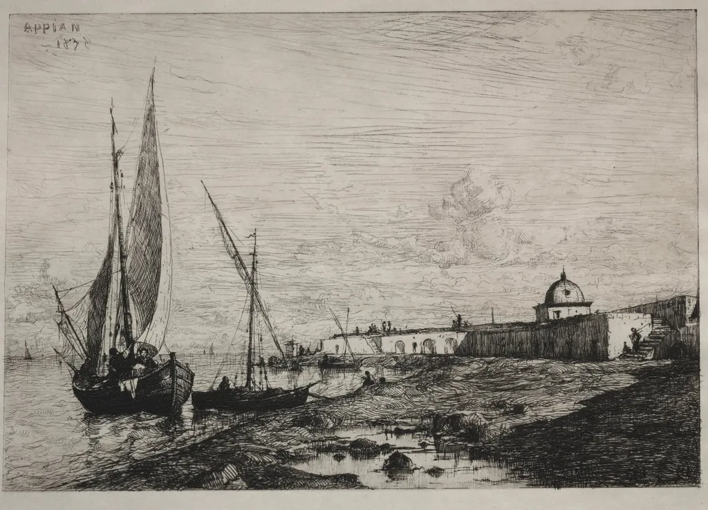 The Port at San Remo, by Adolphe Appian, 1878