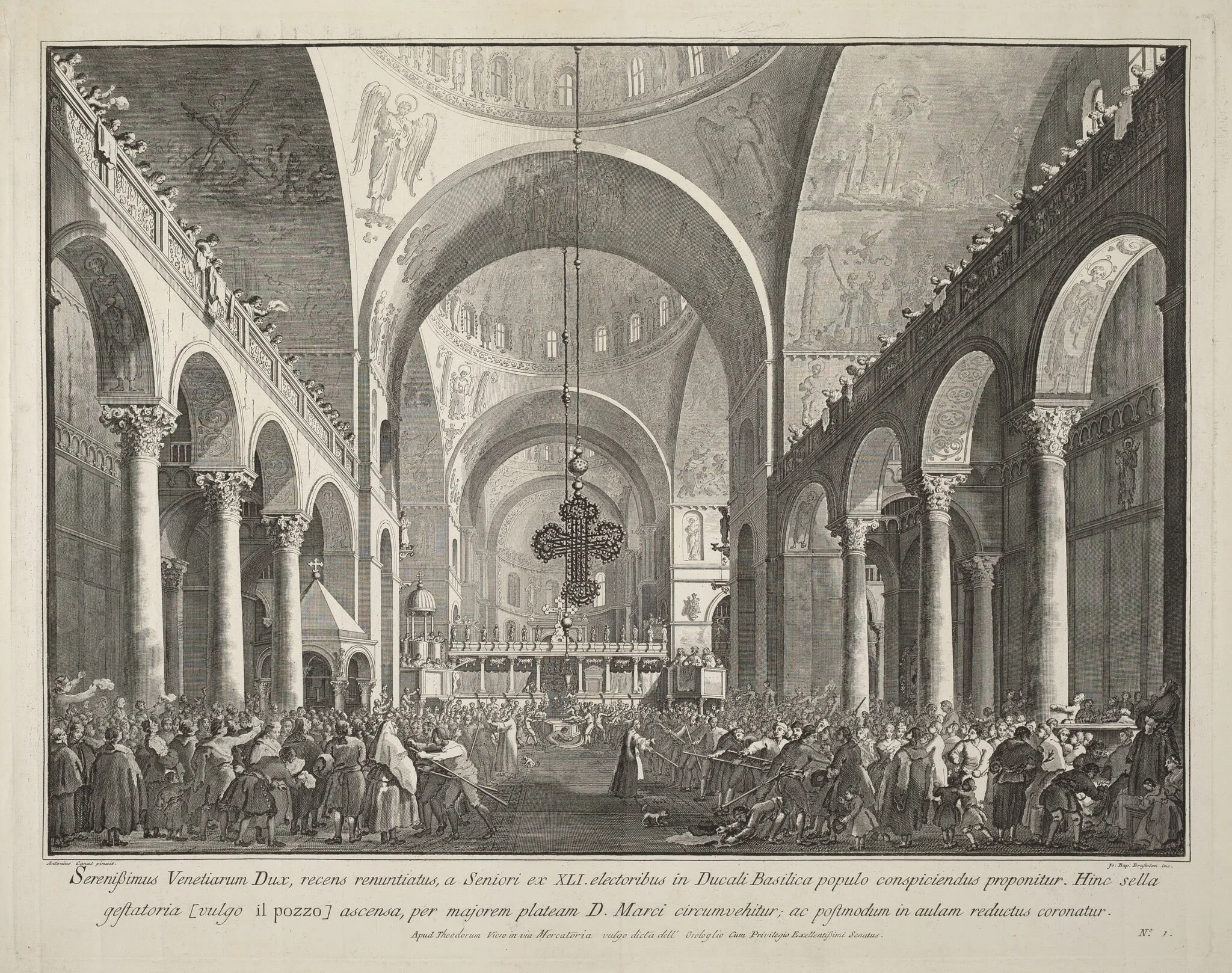 The Newly Elected Doge Presented to the People in San Marco, detail