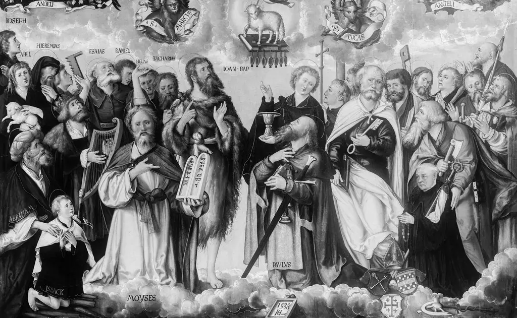 Adoration of the Lamb, by Hans Leonhard Schäufelein, paint, 1538