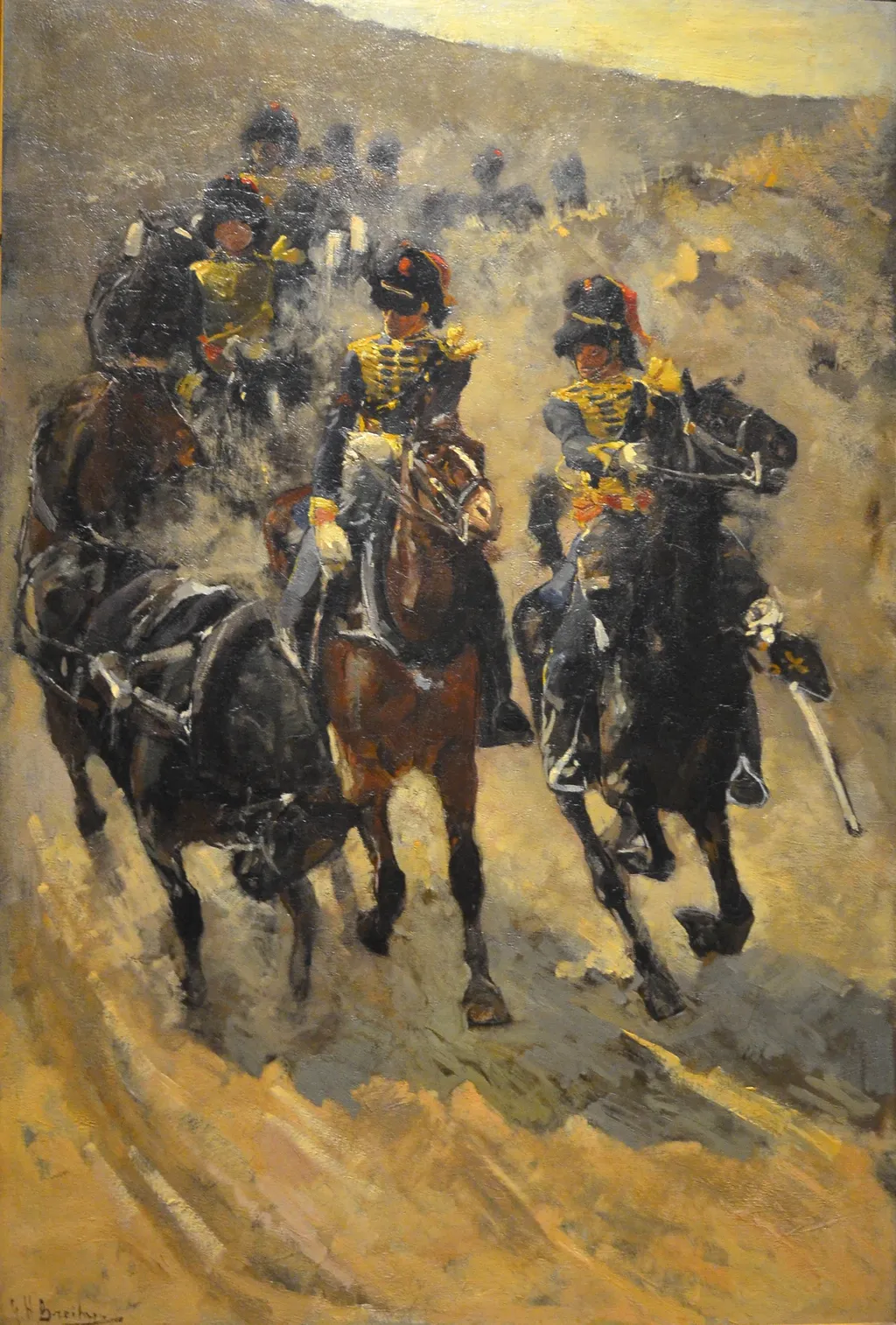 Rijdende artillerie, by George Hendrik Breitner, oil, 1893