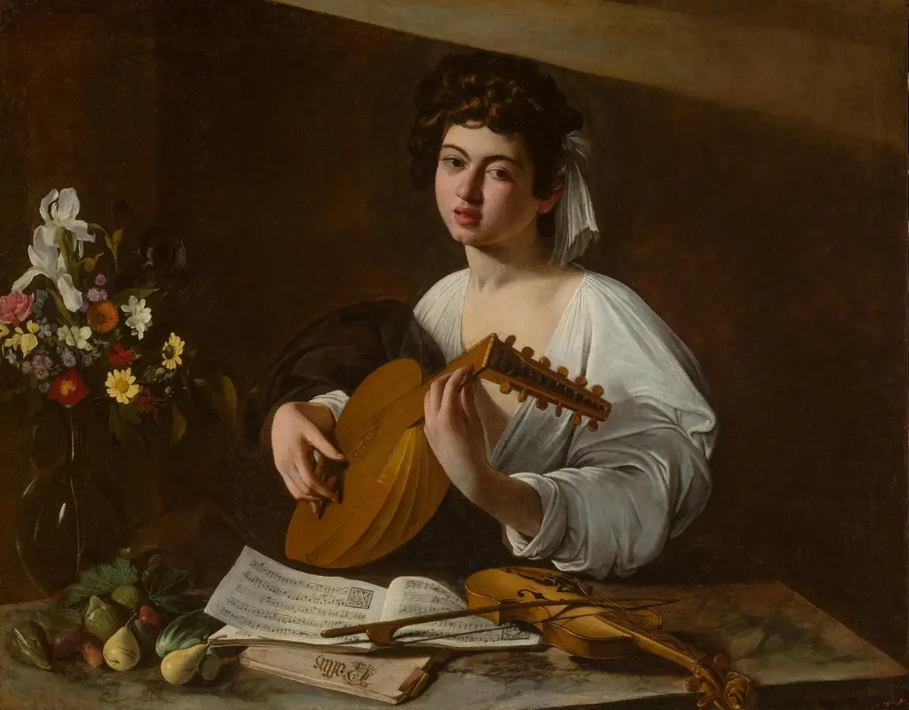 The Lute Player, by Caravaggio, oil, 1598