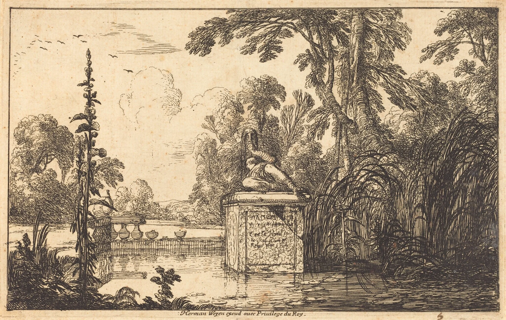 Pool in a Formal Garden, detail