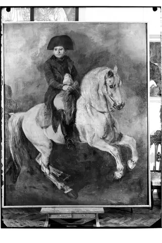 Napoleon on horseback, by Piotr Michałowski, oil, 1846