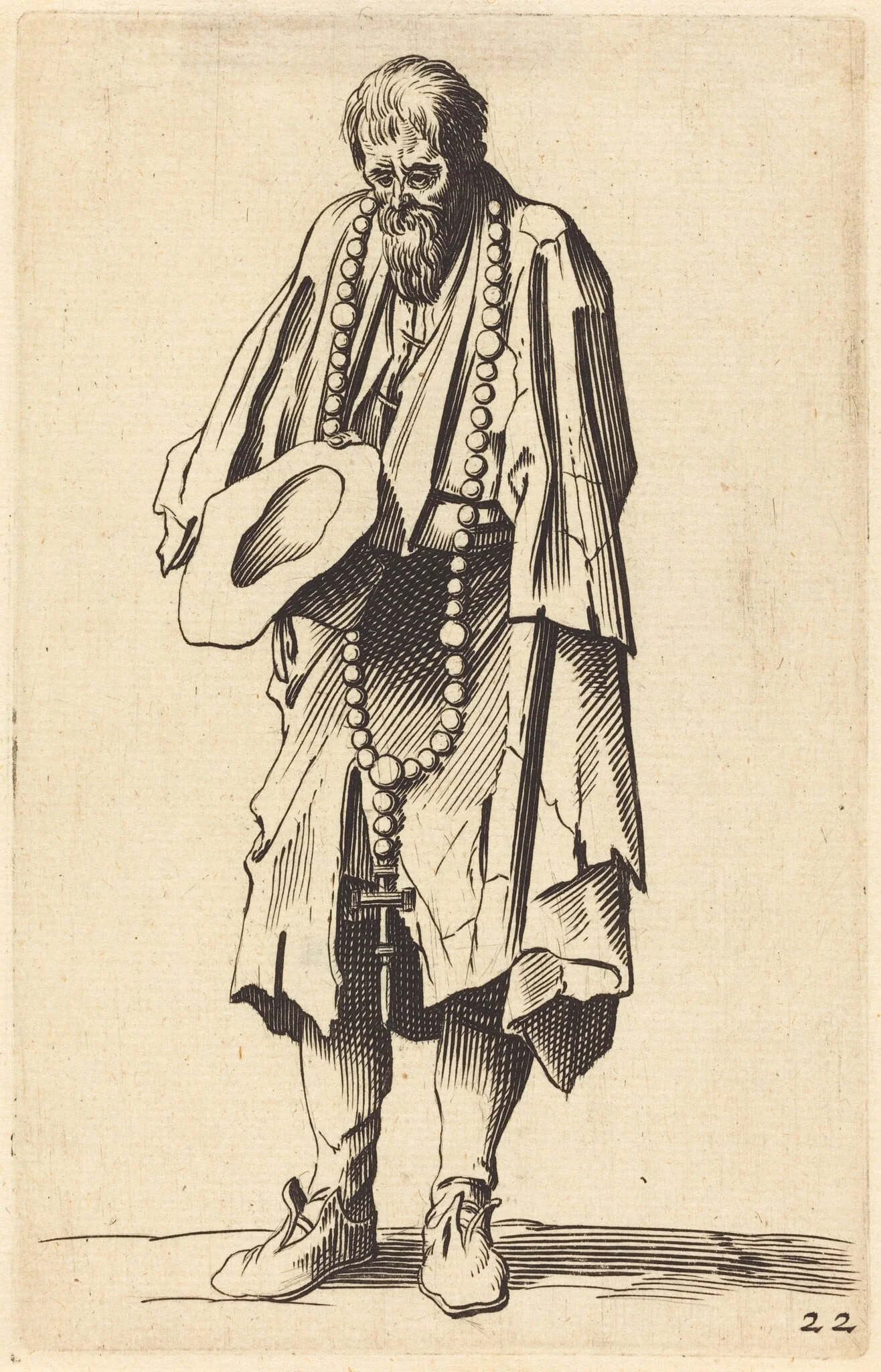 Beggar with Rosary, detail