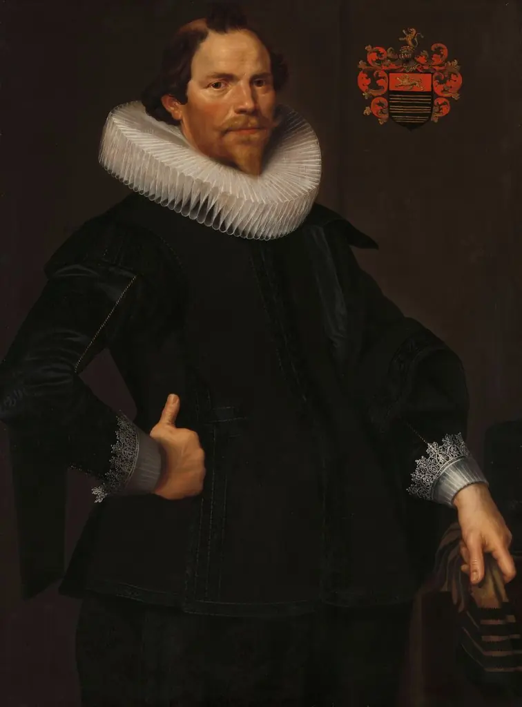 Portrait of Pieter van Son (c. 1590-1654), by Nicolaes Eliaszoon Pickenoy, oil, 1622