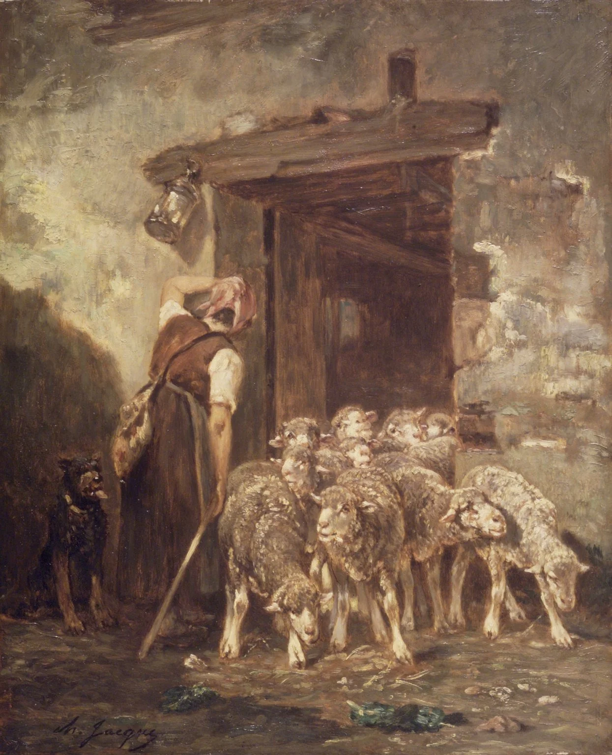 Leaving the Sheep Pen, detail