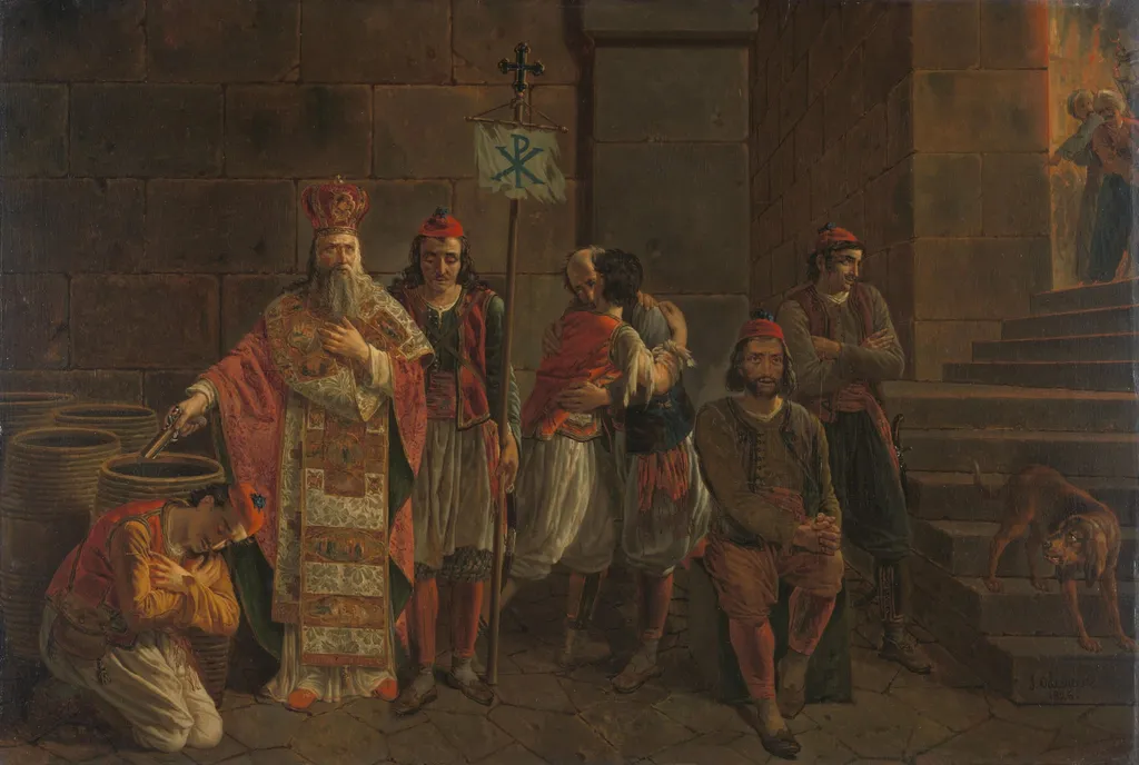 The Last Defenders of Missolonghi, 22 April 1826: an episode from the Greek War of Independence, by Joseph-Denis Odevaere, unspecified, 1826