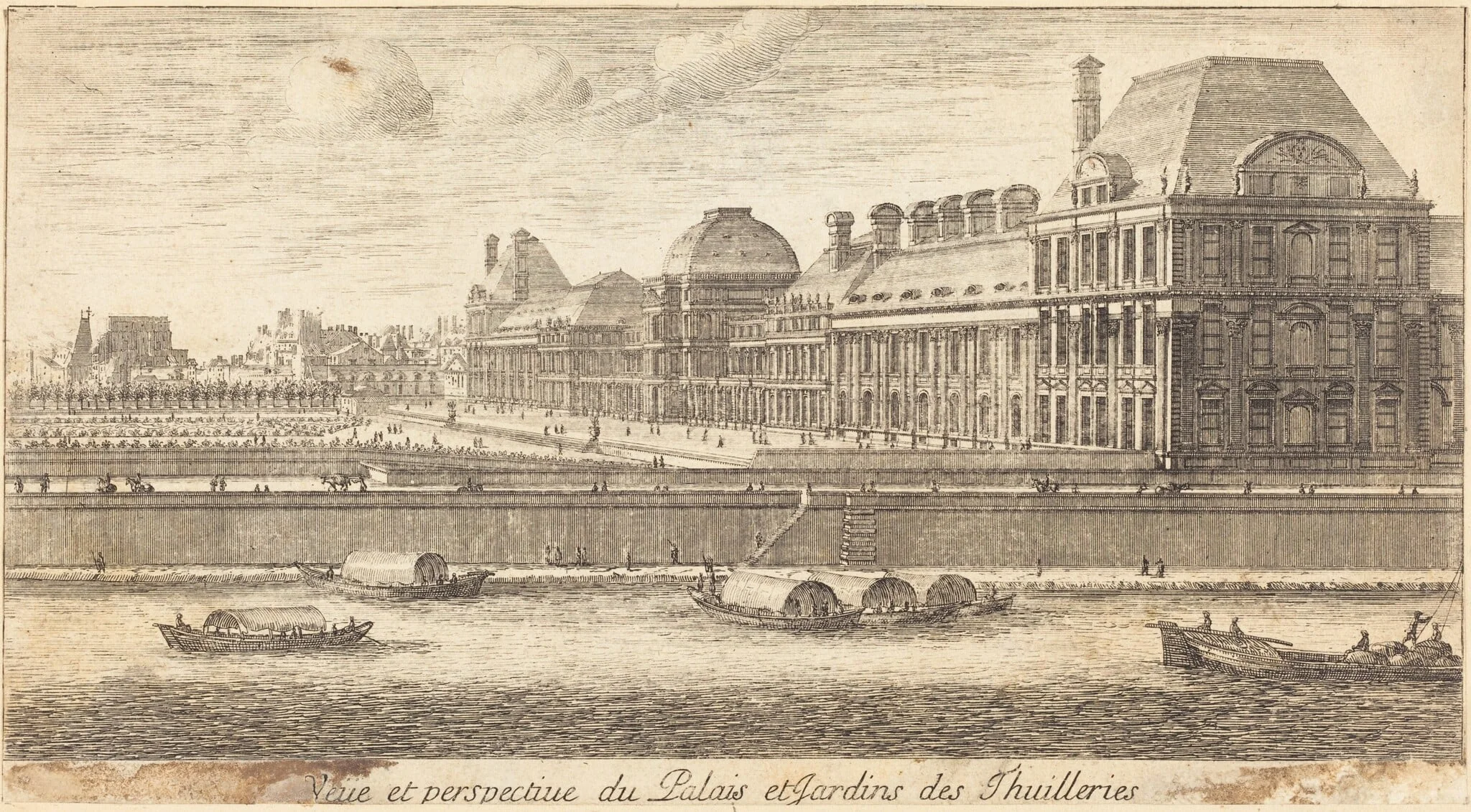 Veue et Perspectiue du Palais et Jardins des Thuilleries, detail