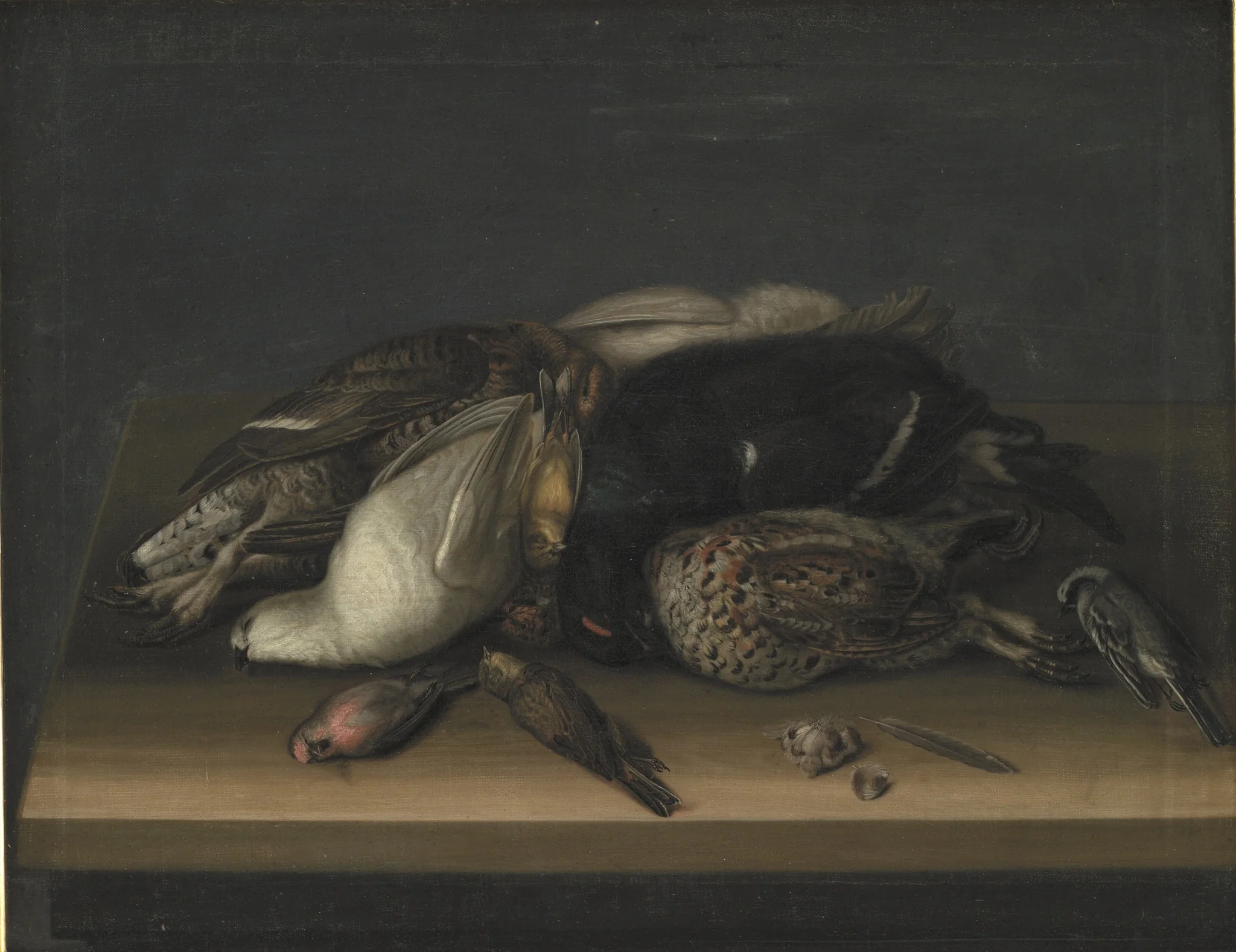 Wildfowl on a Wooden Table, detail