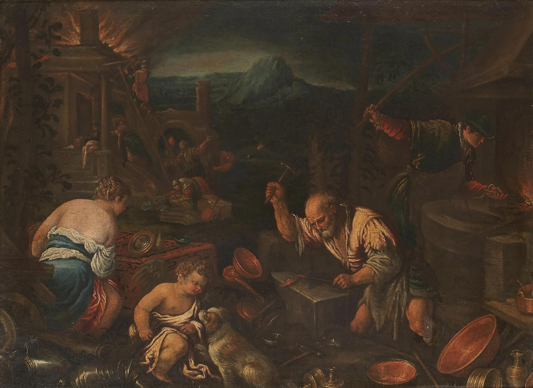 Venus in der Schmiede des Vulkan, detail