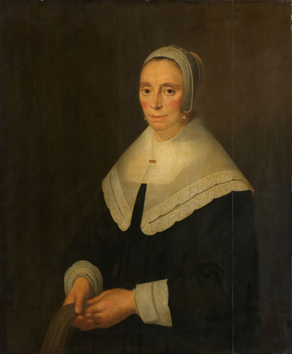 Portrait of a woman, by Hendrick Cornelisz. van Vliet, oil, 1650