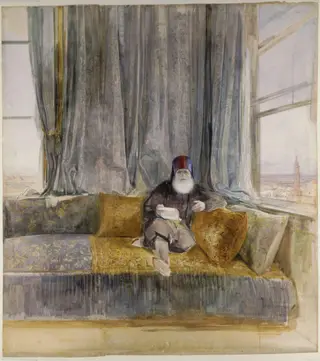 Portrait of Mehmet Ali Pasha, by John Frederick Lewis, watercolor, 1844