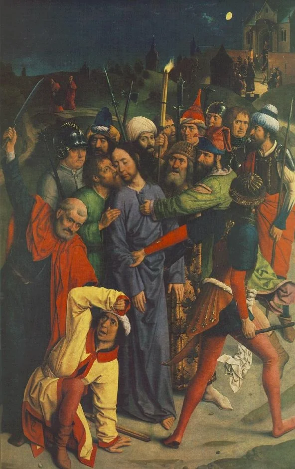 The Arrest of Christ with kiss of Judas and ear of Malchus, detail