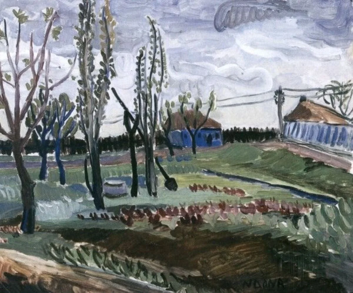 Peisaj cu grădină, detail
