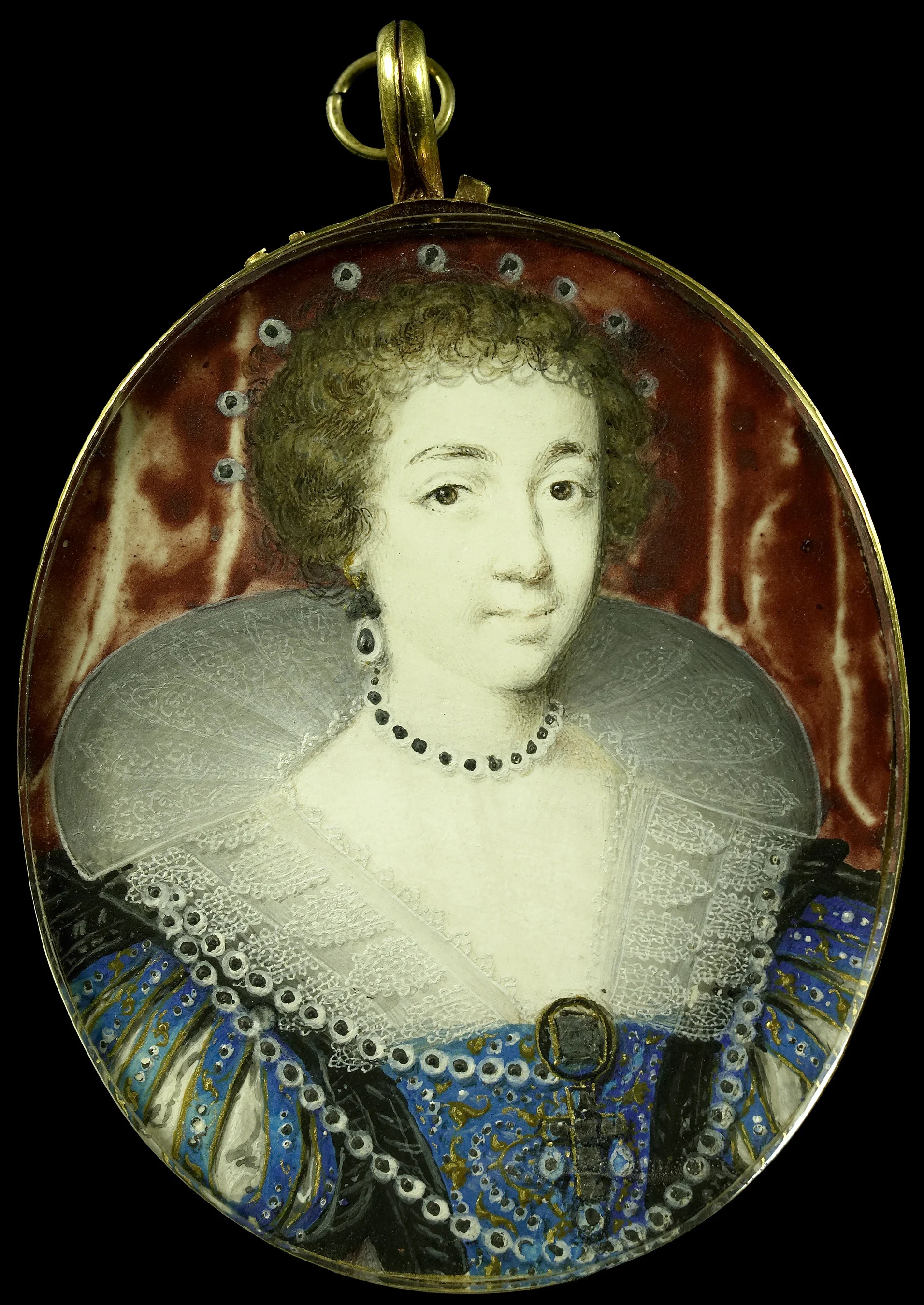 Portrait of Henriëtte Maria (1609-1669), wife of Charles I of England, detail
